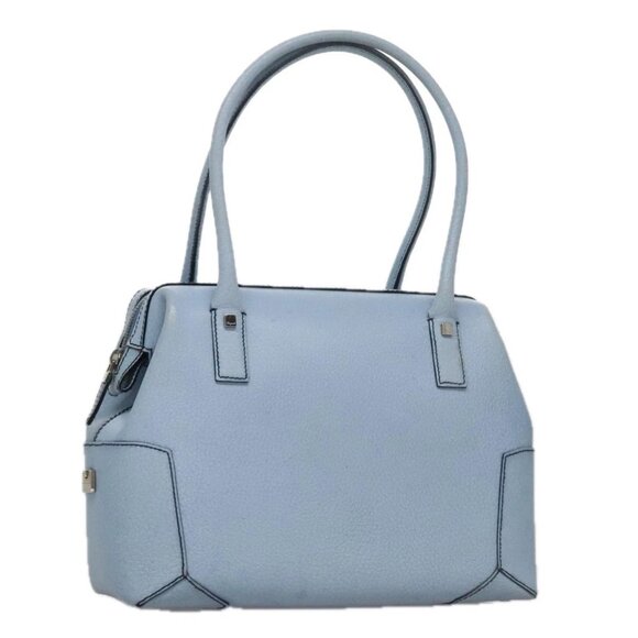 Salvatore Ferragamo Hand Bag Leather Light Blue Auth 105502 - Picture 1 of 16